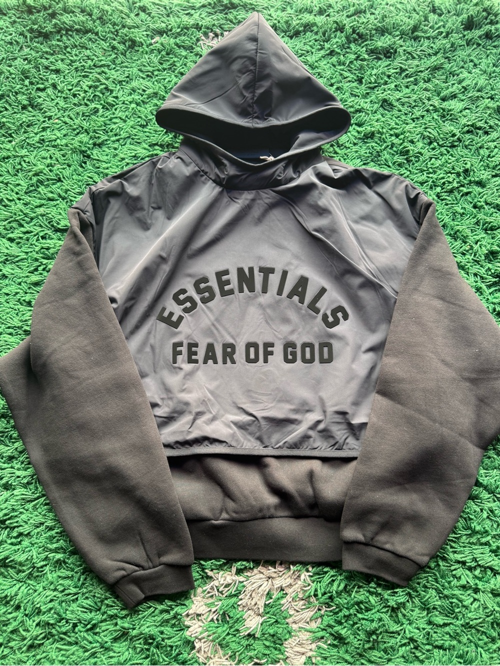 Fear of God Essentials Black Hooded Pullover Sweatshirt